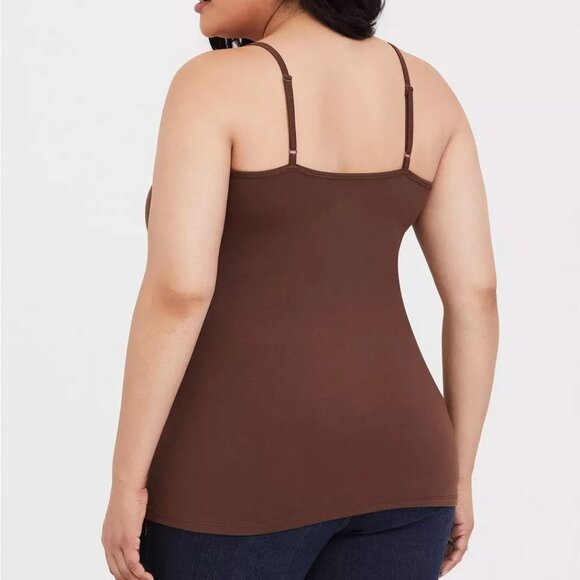 Torrid 5X Tank Top Cami Brown Foxy Plus Size Layering Shirt Tee Fitted (28) NWT - Picture 2 of 3